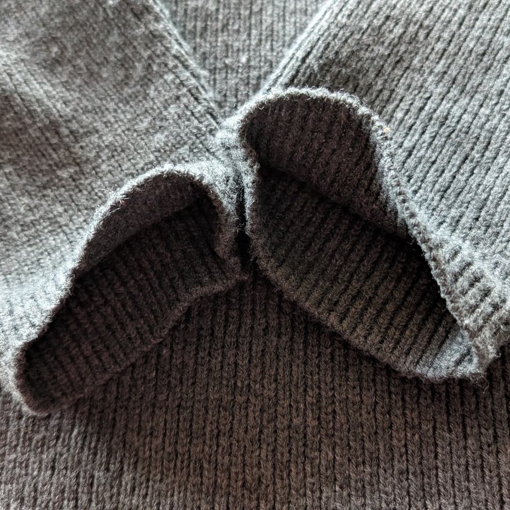 Sage Gray Knit Wrap Tunic Sweater - Picture 11 of 12